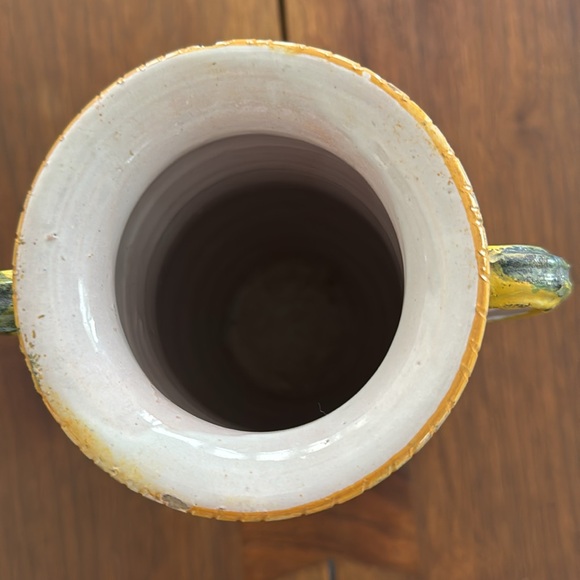 Vintage Italy Sgraffito Urn Vase Pottery Ceramic Italian. Signed. - Picture 3 of 6